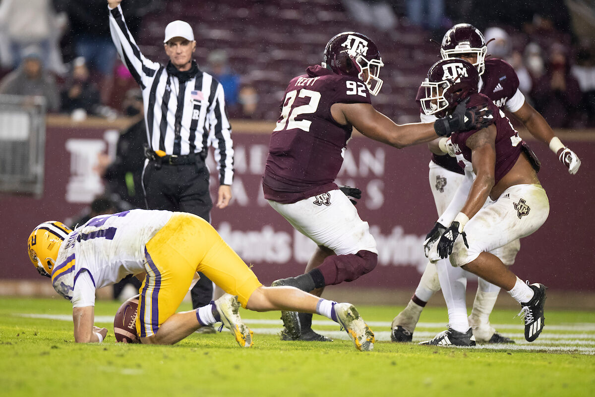 COLLEGE STATION, TX - 20201128 - Texas A&M Aggies Football vs. LSU Tigers